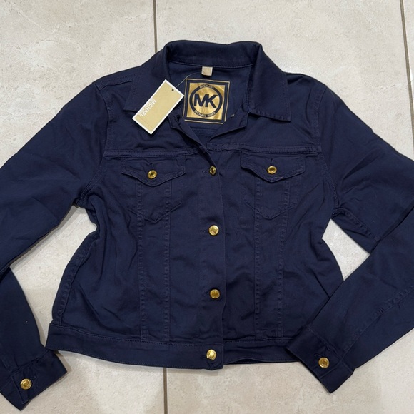 NEW Michael Kors Blue Denim Jacket - Picture 2 of 5